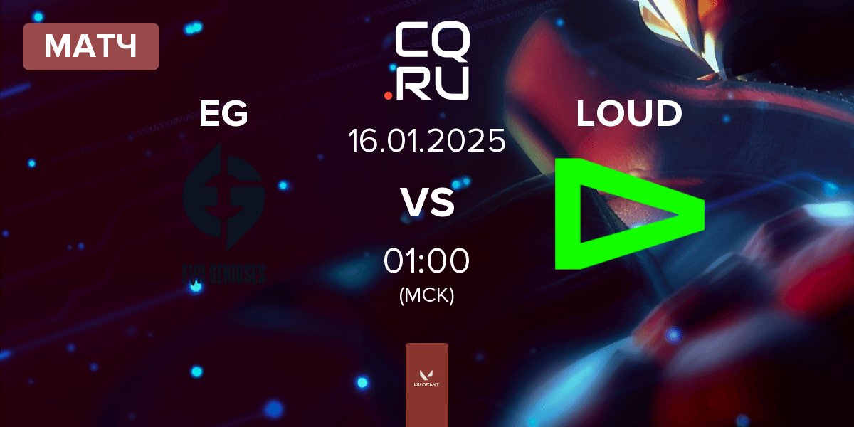 Evil Geniuses vs LOUD 17 января 2025 смотреть матч VALORANT Champions