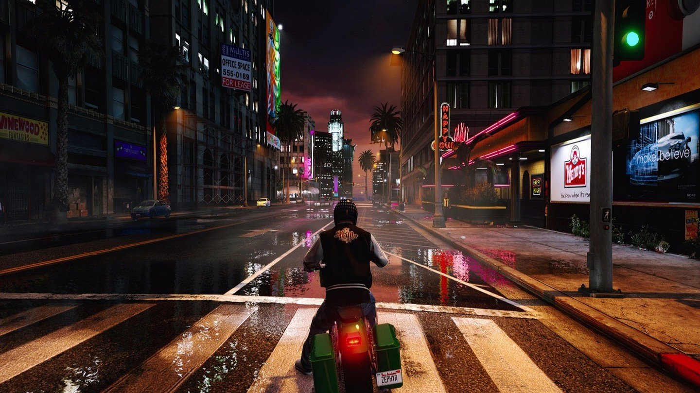 Ютубер прокачал графику GTA 5 до неузнаваемости  лужи выглядят лучше чем в реальности