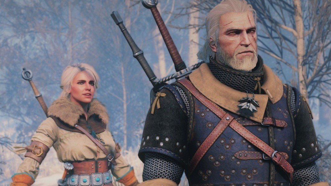 Художница изобразила Геральта и Цири из The Witcher в стиле 90х