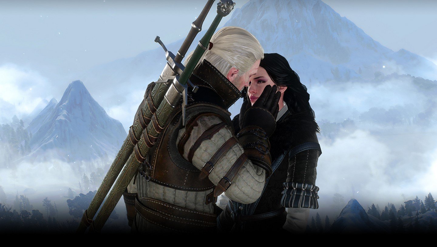 Геральт и йен. The Witcher Геральт и Йеннифер. Ведьмак 3 Геральт и Йеннифер. Ведьмак 3 Дикая охота Йеннифер и Цири. Геральт Йеннифер и Цири.