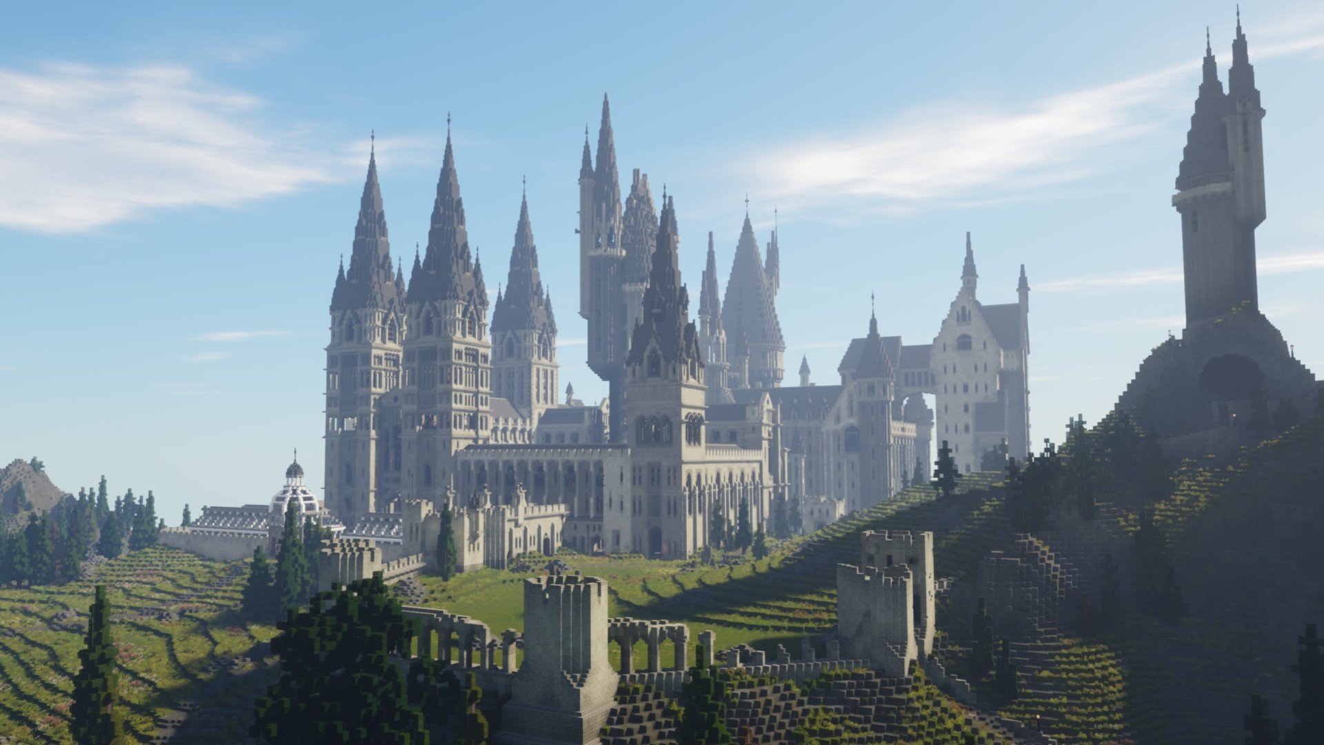 Игрок в Minecraft 6 лет строил замок Хогвартс  его работа поражает