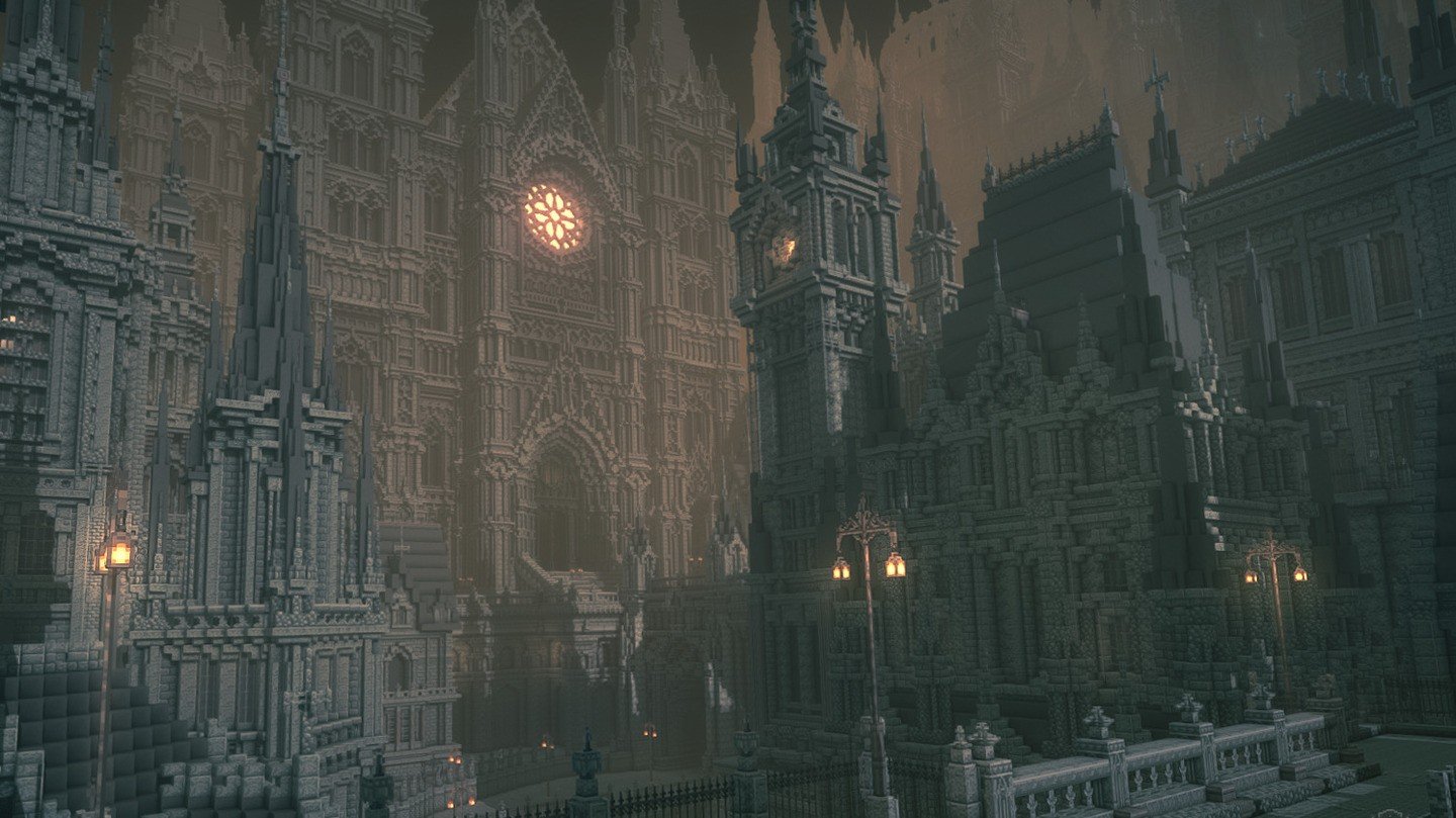 В Minecraft воссоздали удивительно похожий мир из Bloodborne