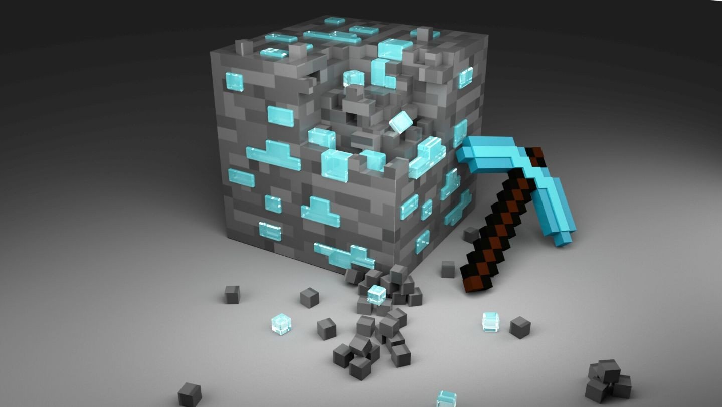 На какой высоте появляются алмазы в Minecraft