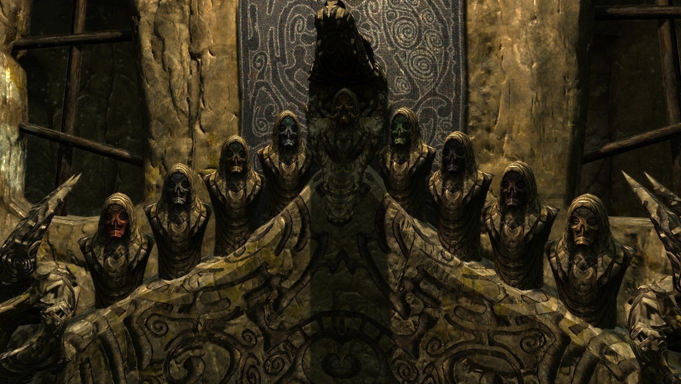 Маски драконьих жрецов в Skyrim