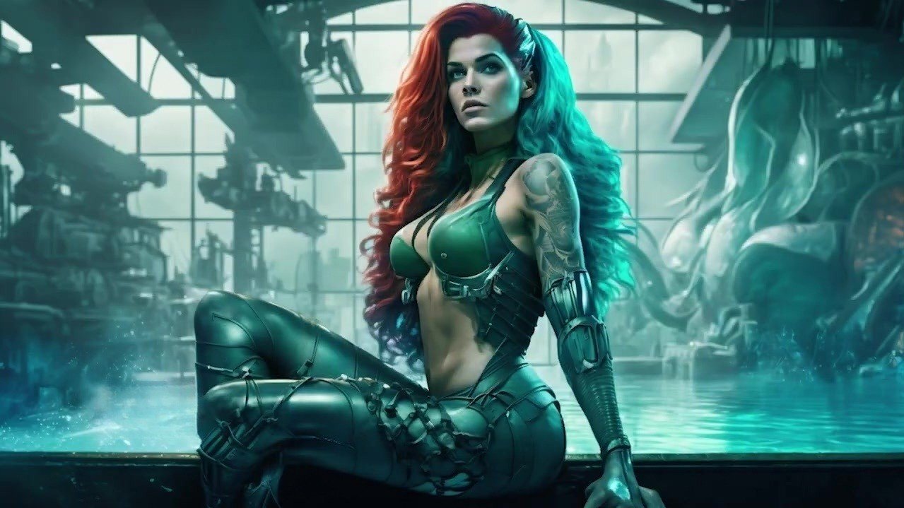Русалочку и других персонажей Disney поместили в мир Cyberpunk 2077