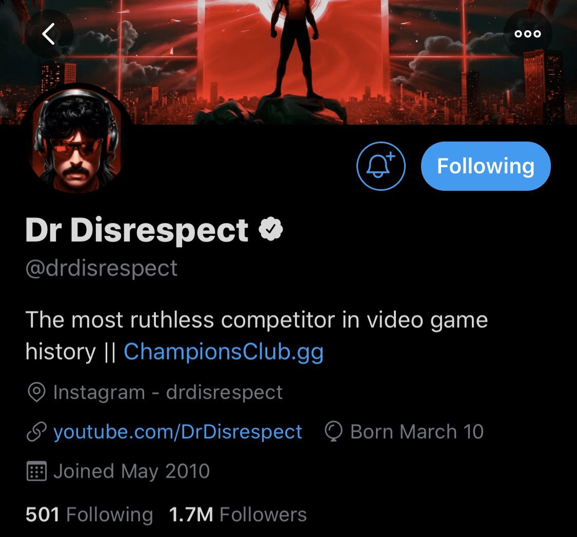 Dr Disrespect решил перебраться на YouTube