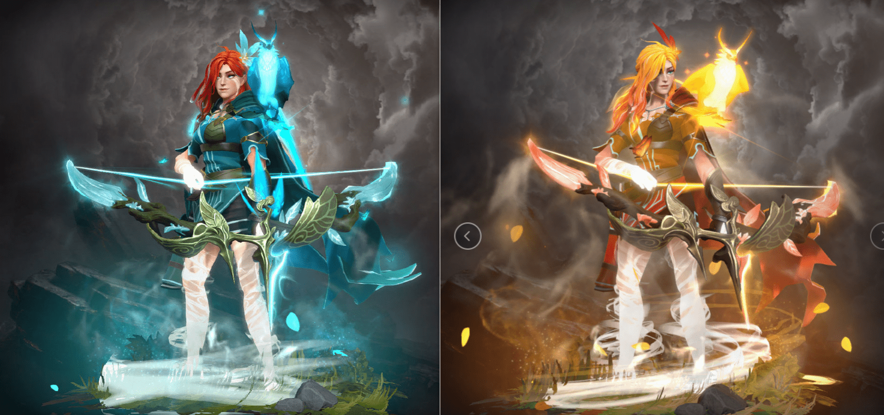 Valve адаптировала цвета Immortal предмета для Windranger под первый стиль арканы