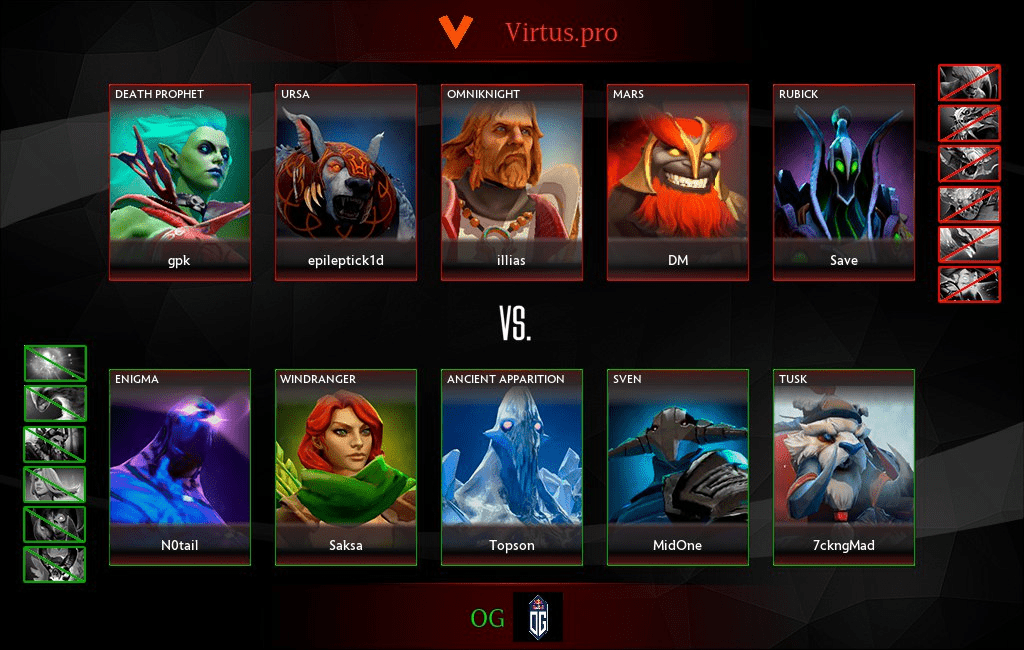 Пики четвертой карты EPIC League: Virtus,pro vs OG 