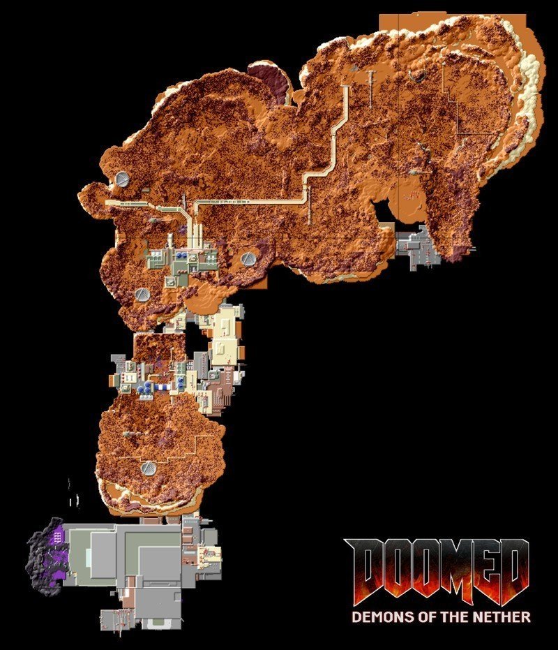 Пользователь Reddit сделал карту из DOOM в Minecraft