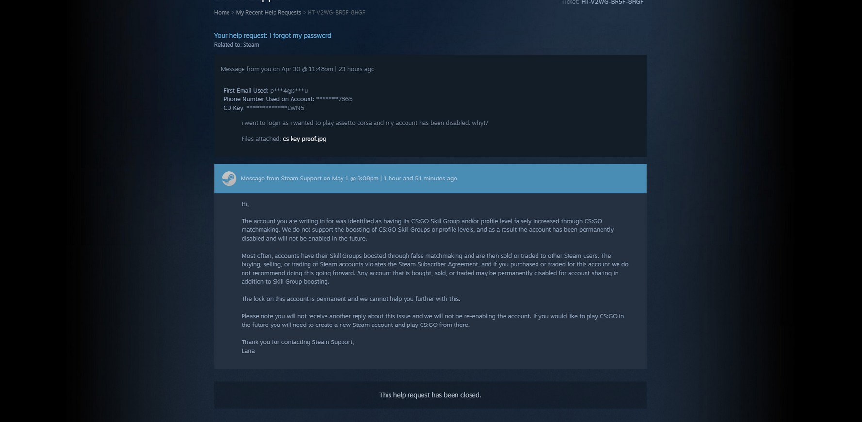 Valve навсегда заблокировала Steamаккаунт игрока за бустинг в CSGO