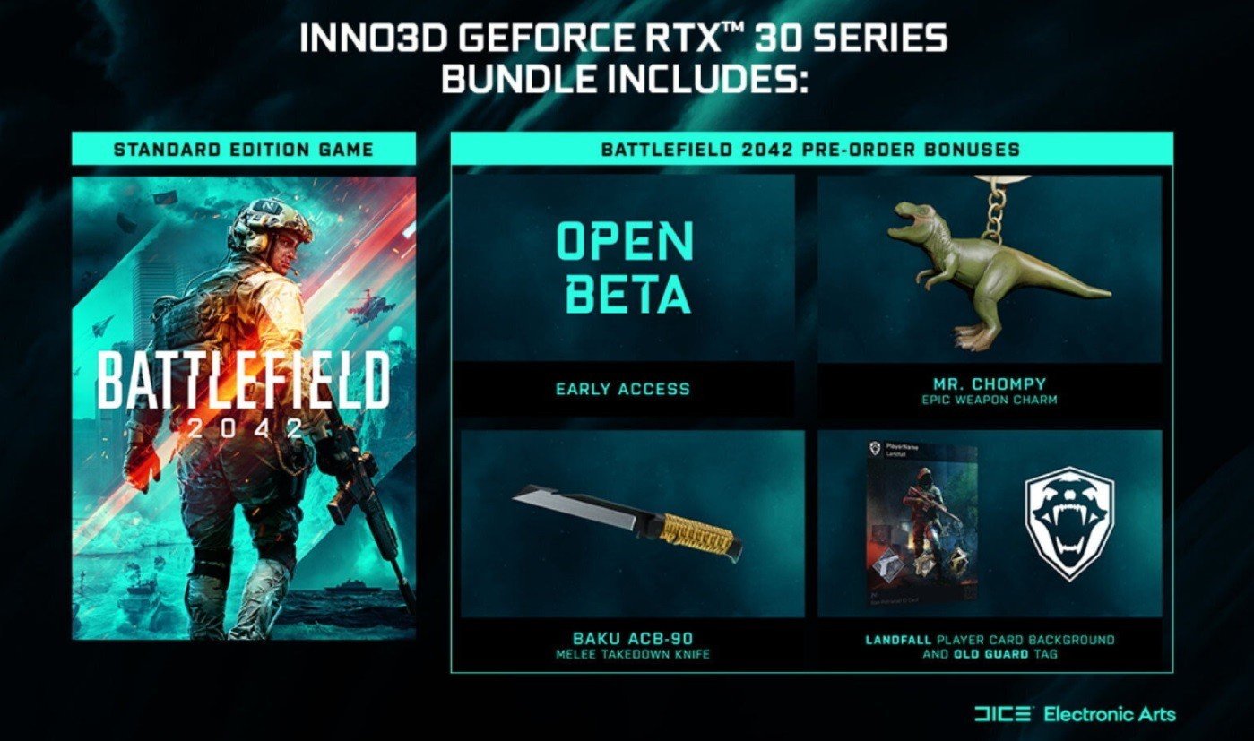 Покупатели старшей линейки видеокарт NVIDIA GeForce RTX 30 смогут бесплатно получить Battlefield 2042