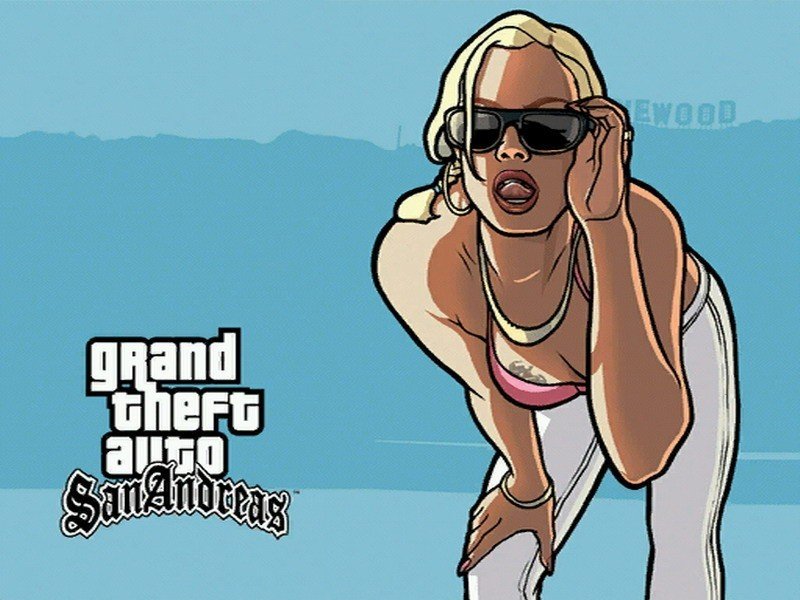 Случайная встреча жгучей блондинки с СиДжеем яркий косплей на GTA San Andreas