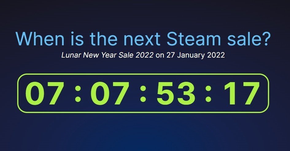 Появилась дата следующей распродажи в Steam она начнется уже через неделю