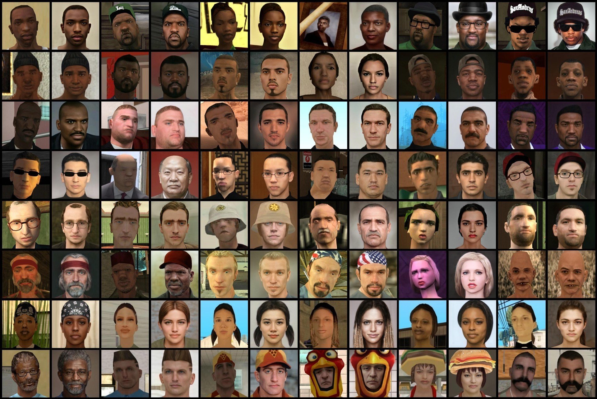 Художник превратил 48 персонажей GTA San Andreas в реальных людей