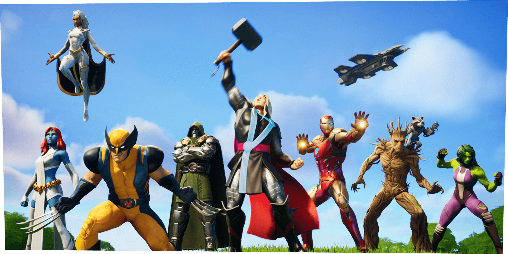 В Fortnite вышел новый сезон который полностью посвящён Marvel