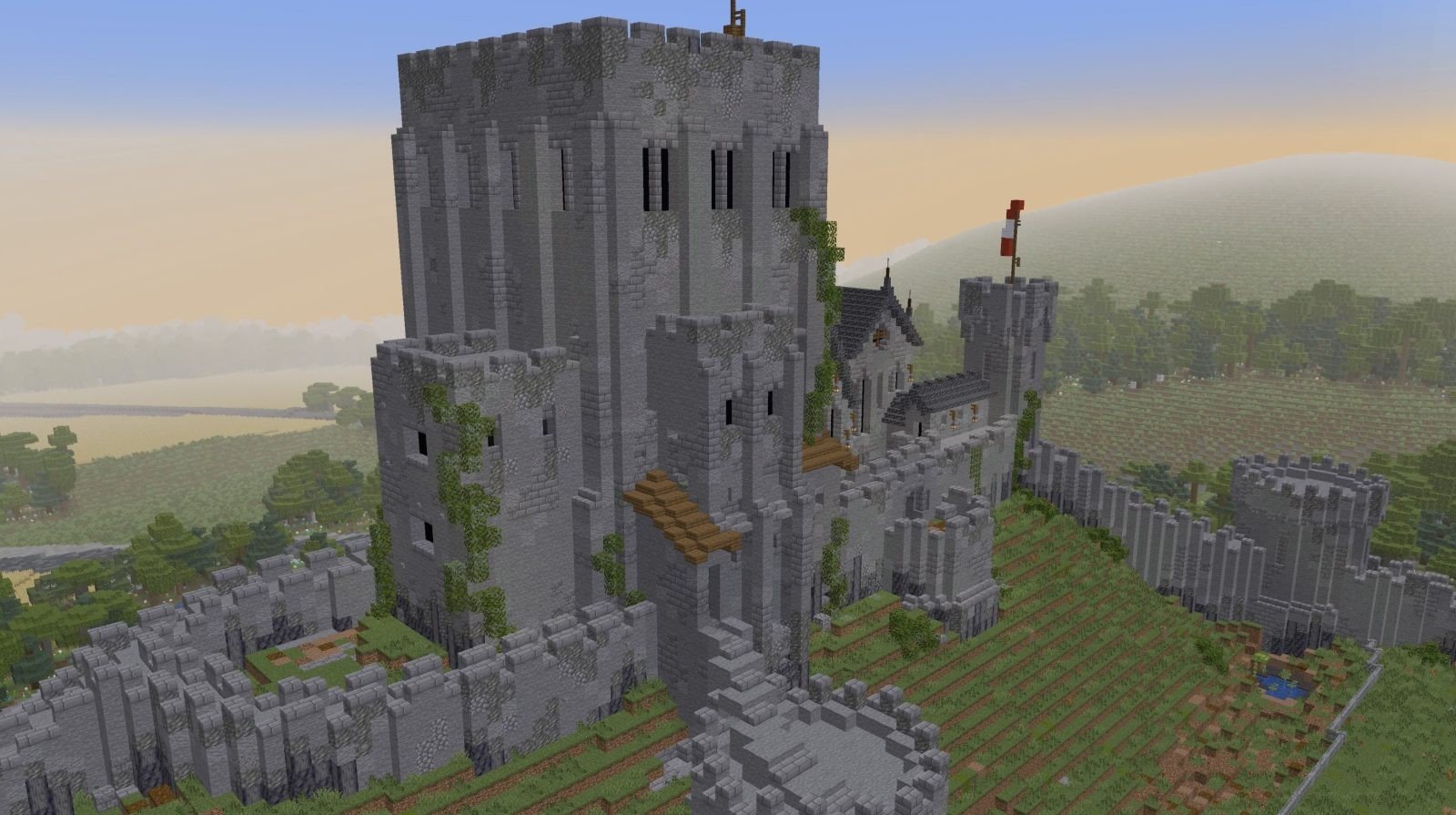 В Minecraft восстановили древний разрушенный замок