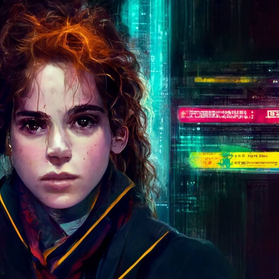 Герои Гарри Поттера перебрались в мир киберпанка помогла нейросеть