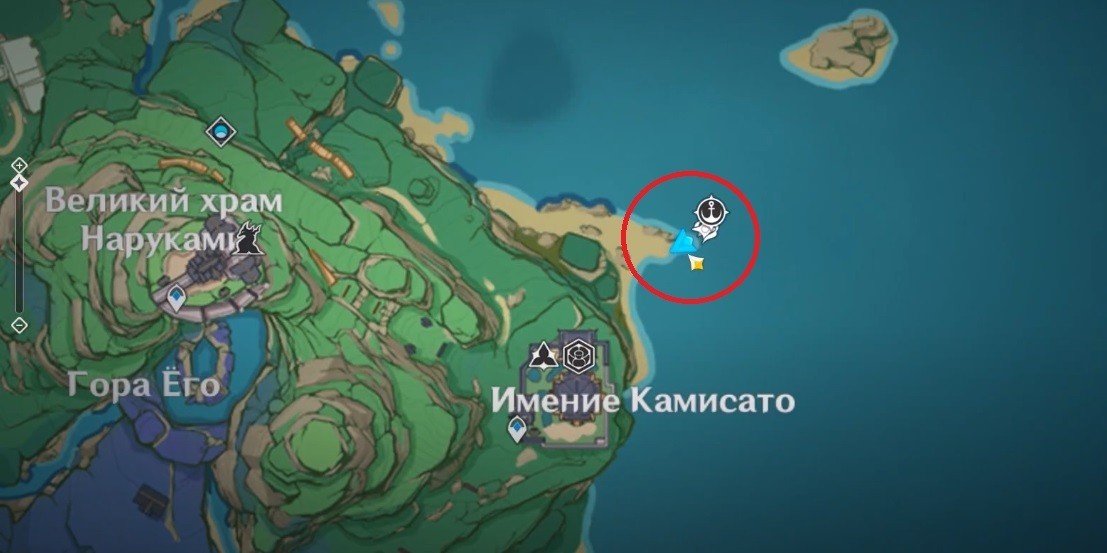 Местоположение каменной таблички на карте Genshin Impact