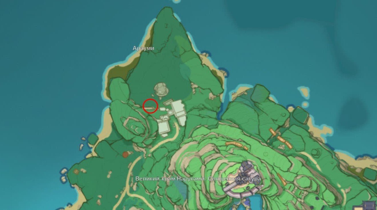 Местоположение 3 и 4 каменных табличек на карте Genshin Impact