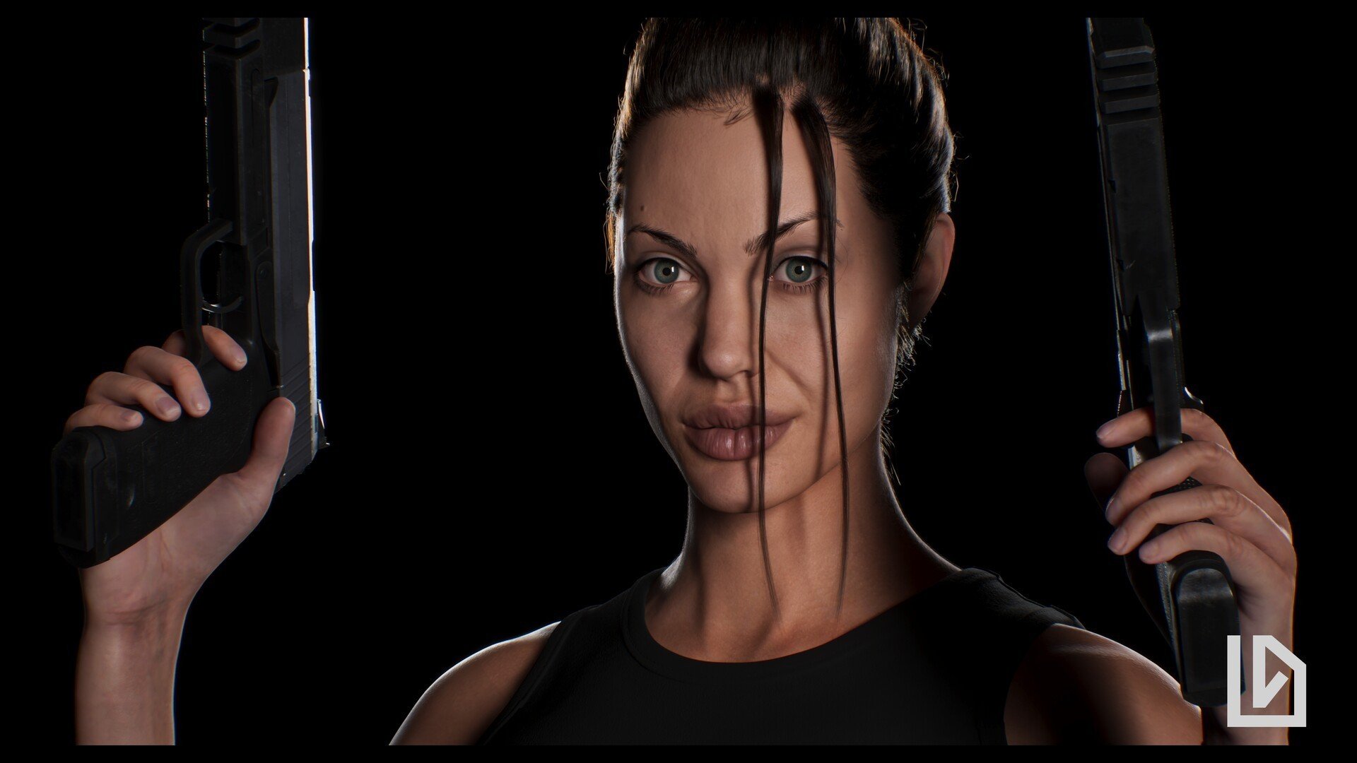 Так будет выглядеть Анджелина Джоли если ее добавят в игру про Лару Крофт
