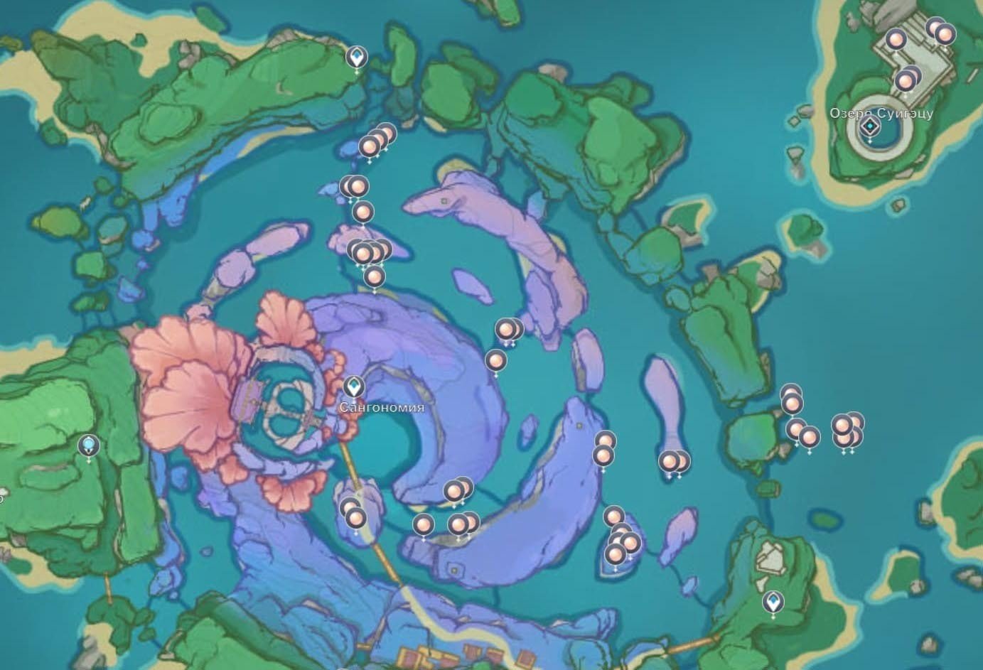 карта Genshin Impact