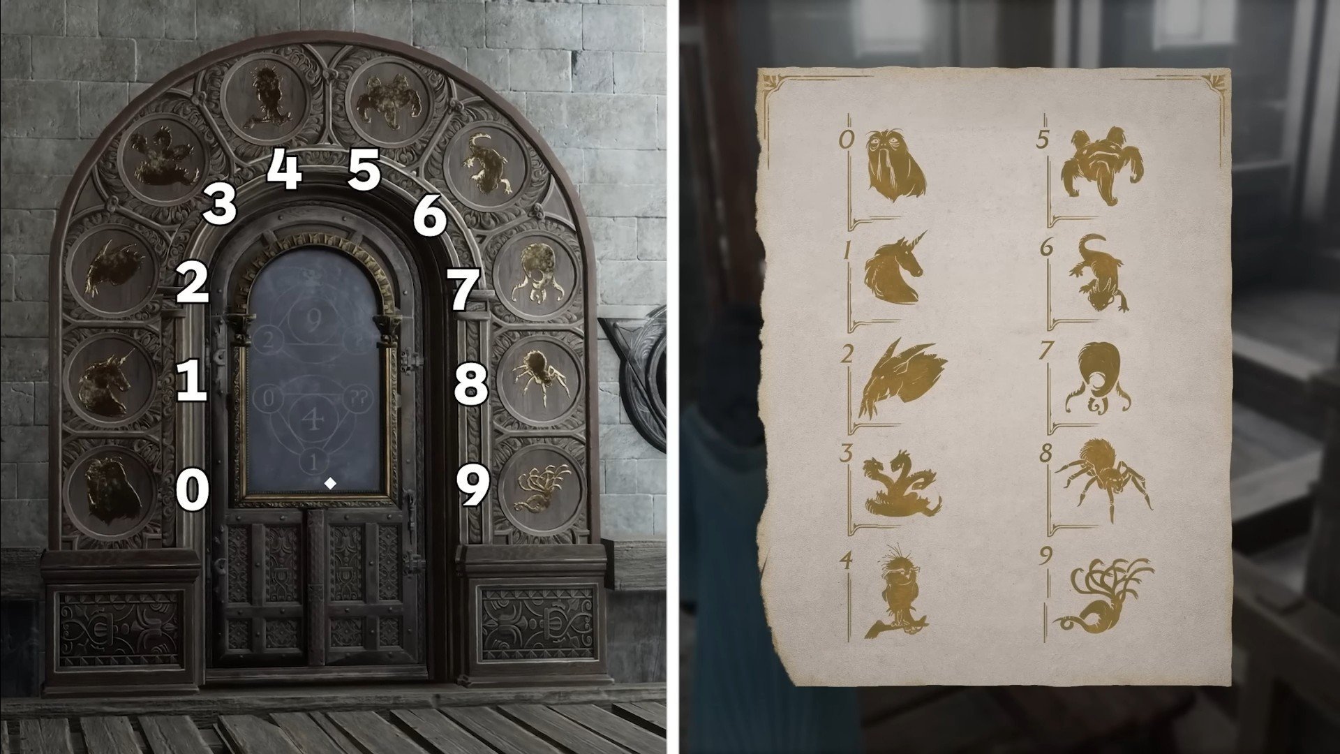 Как решить загадки с дверьми и цифрами в Hogwarts Legacy