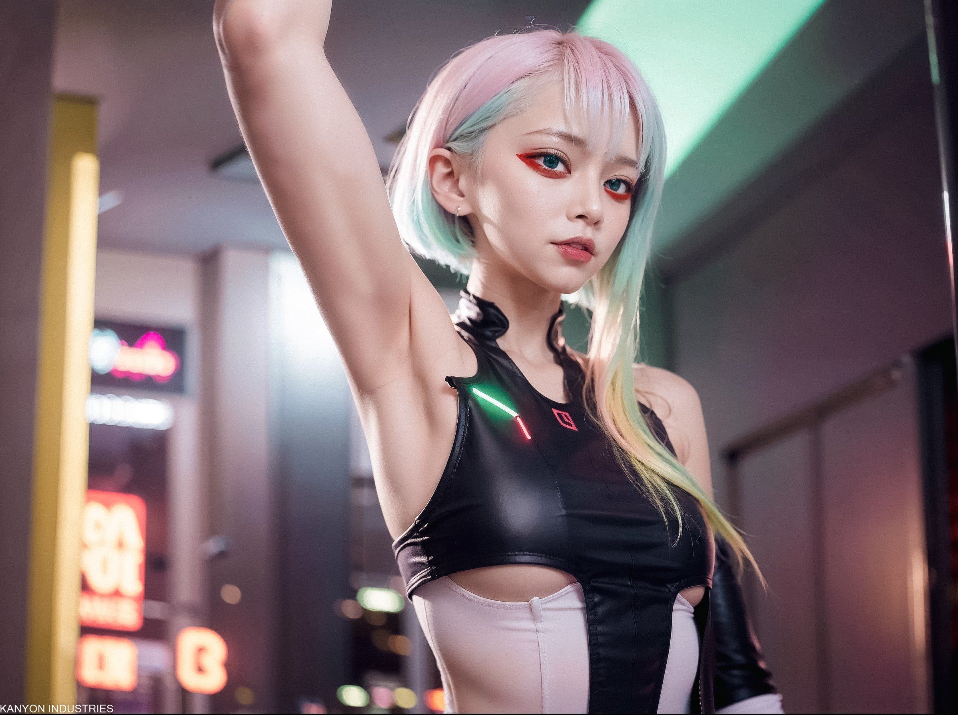 Cyberpunk cosplay girl фото 48