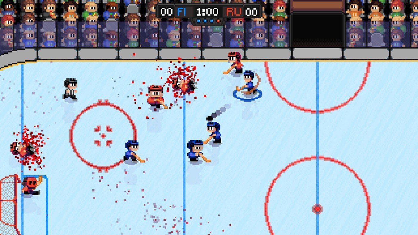 Хоккей какая игра. Супер Блуд хоккей. Blood Hockey игра. Пиксельный хоккей игра. Игровая приставка хоккей.