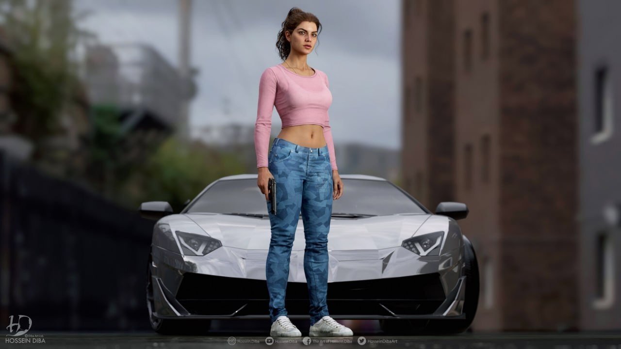 Художник показал как бы выглядела героиня GTA 6 в реальной жизни