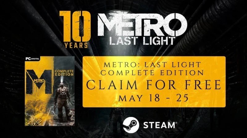 Metro Last Light можно будет забрать бесплатно в честь 10летия игры