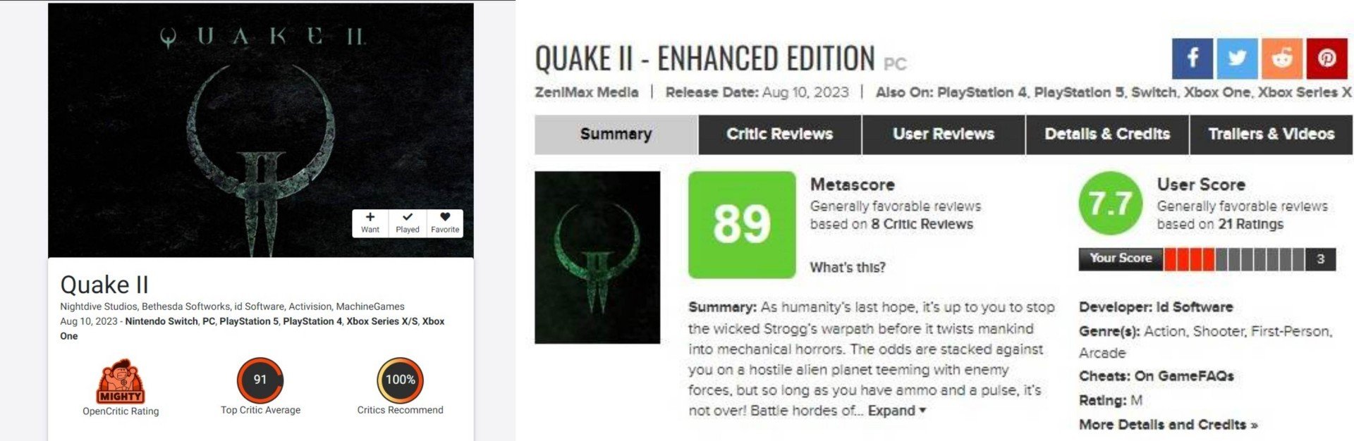 Нельзя пройти мимо журналисты в восторге от ремастера Quake 2