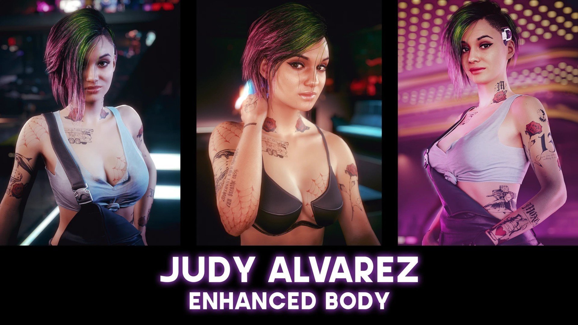 Джуди в Cyberpunk 2077 получила мод на сексуальное тело с большой грудью -  CQ