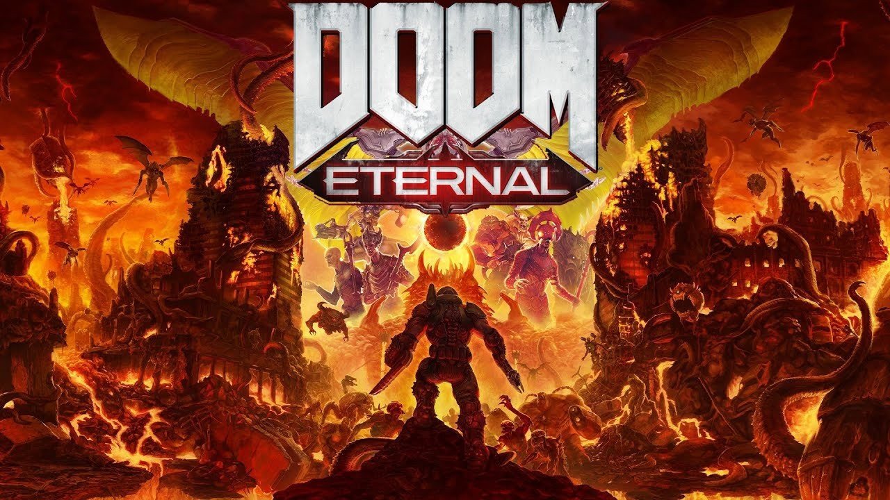 Lev eternal. Doom Eternal обложка. Doom Eternal обложка игры.