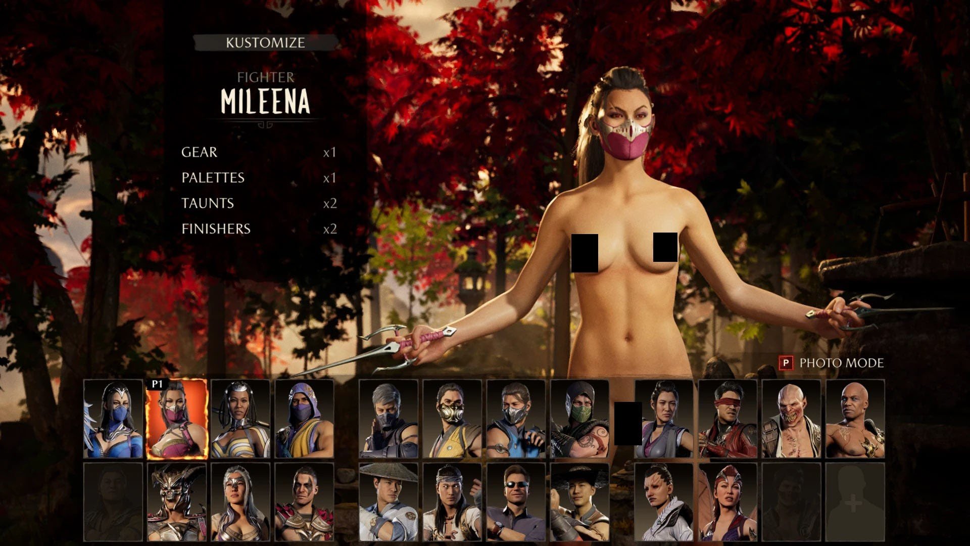 В Mortal Kombat 1 раздели Соню Милину Китану Ли Мэй и других девушек
