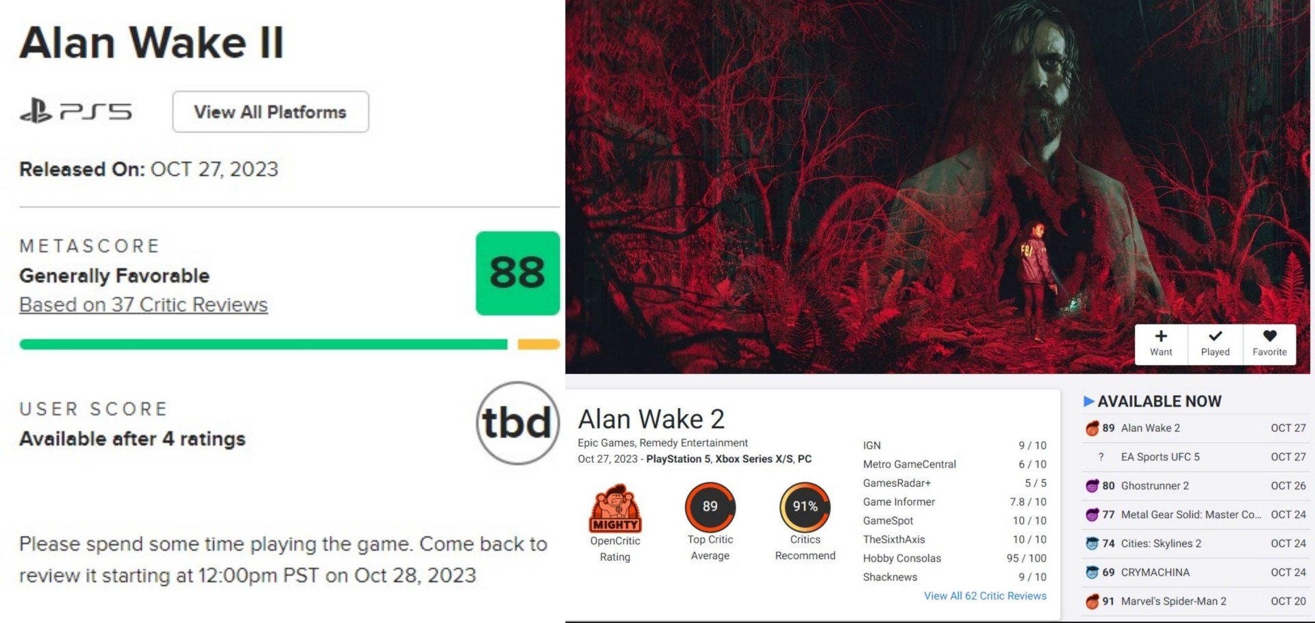 Alan Wake 2 сюжет системные требования оценки критиков есть ли русский язык