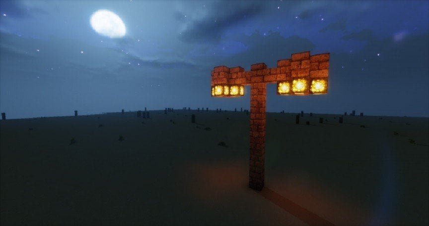 Как сделать лампу в Minecraft