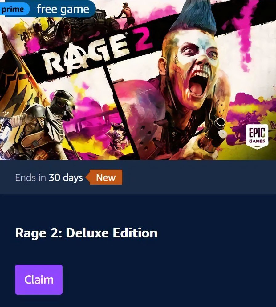 Amazon бесплатно раздает Rage 2 Deluxe Edition для ПК