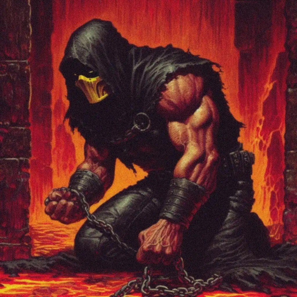 Нейросеть Midjourney нарисовала героев Mortal Kombat в духе фэнтези 70х годов