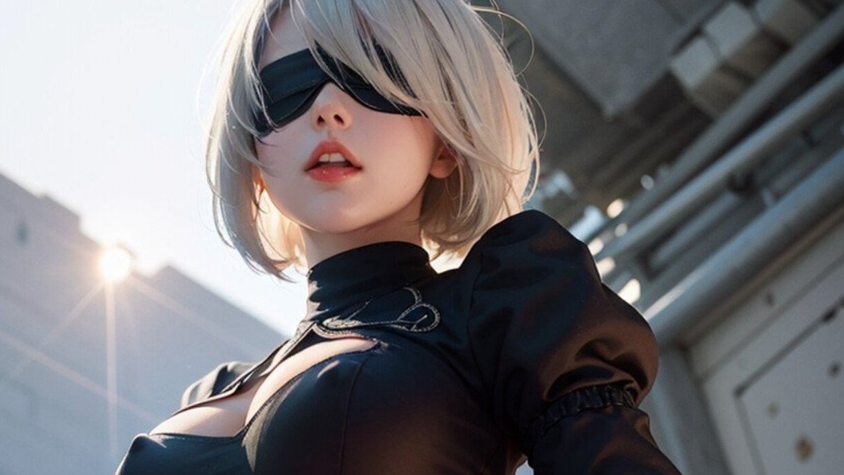 Лучше чем косплей нейросеть оживила и раздела 2B из Nier Automata