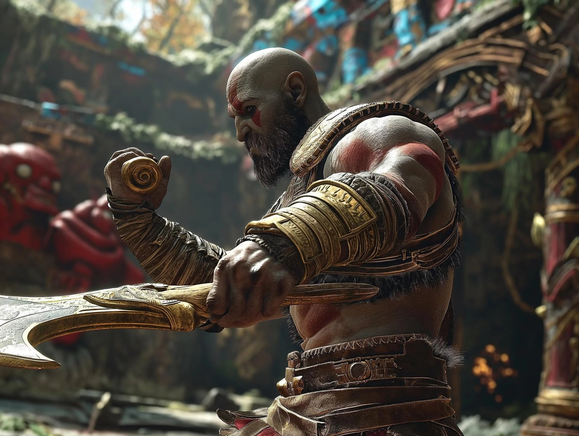 Нейросеть показала God of War 3 про ацтекских богов — они в разы выше  Кратоса - CQ