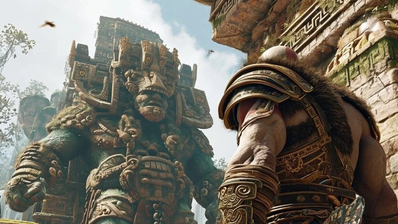 Нейросеть показала God of War 3 про ацтекских богов  они в разы выше Кратоса