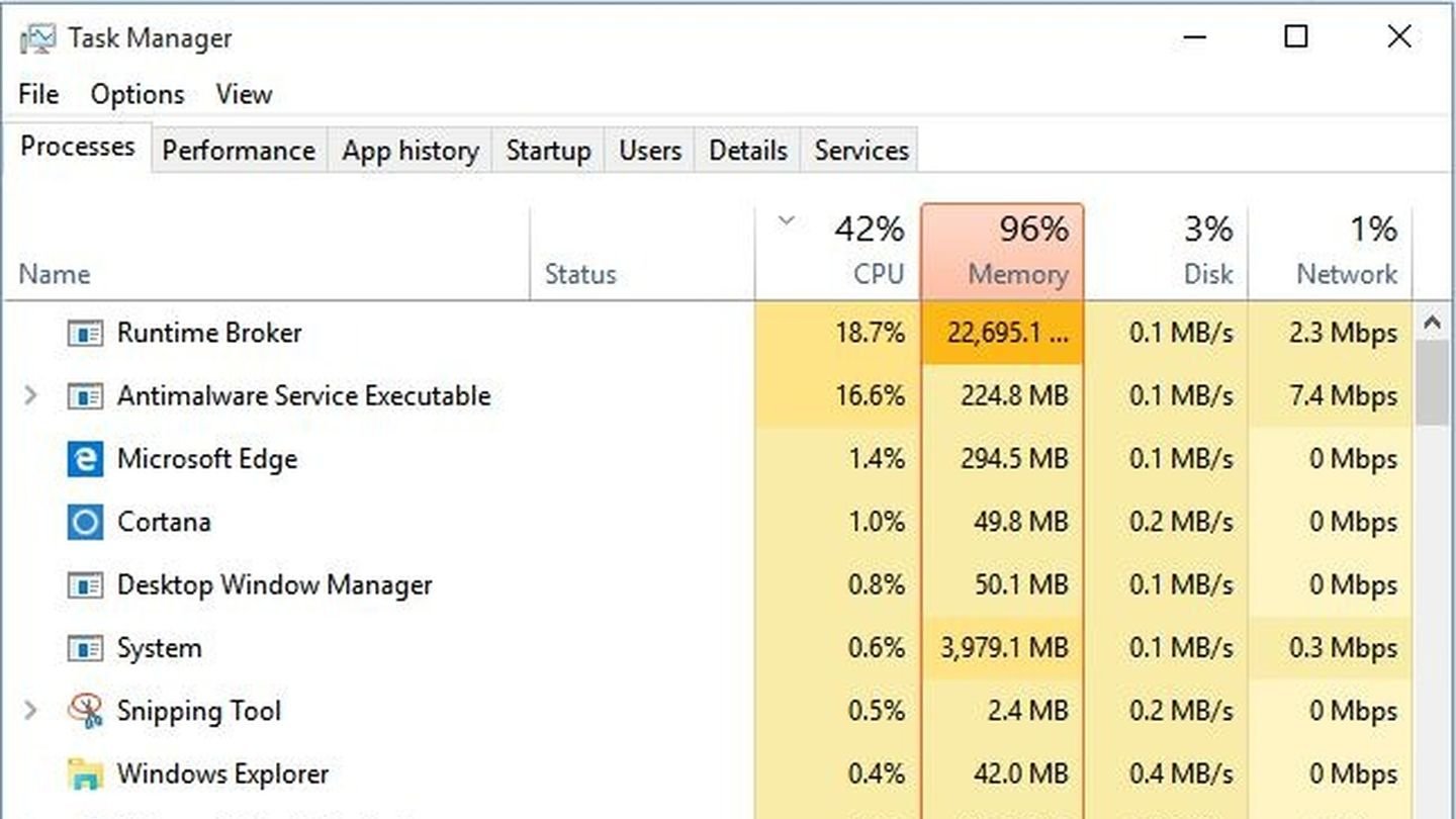 Источник: Microsoft / Пример вируса Runtime Broker