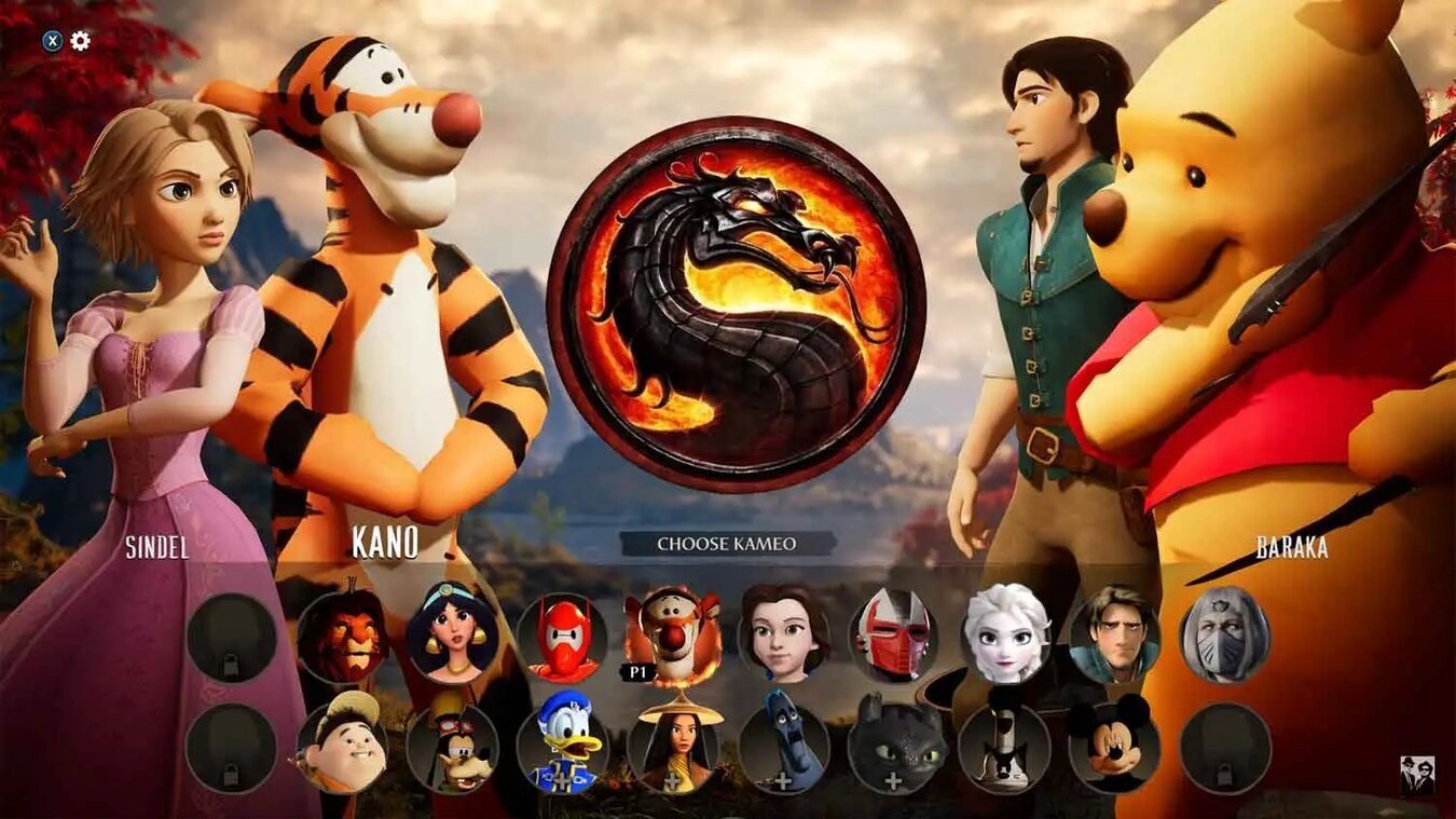 Ютубер показал как герои Disney избивают друг друга в Mortal Kombat 1