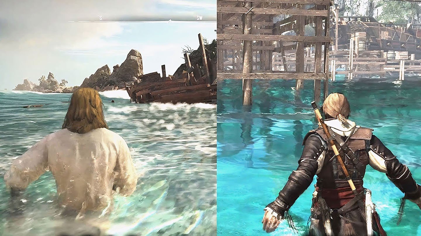 Вода в Skull  Bones выглядит хуже чем в Assassins Creed 10летней давности
