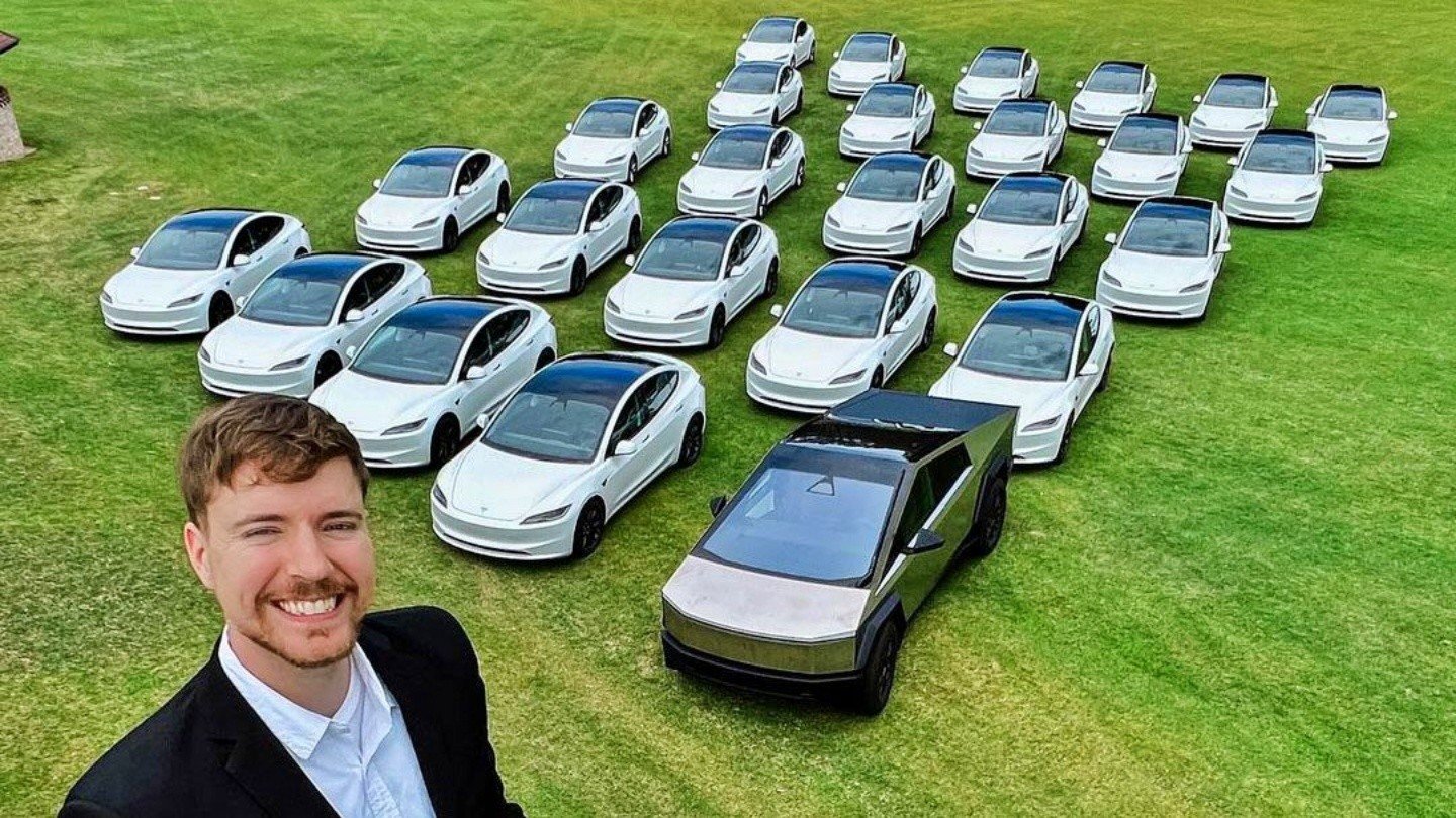 MrBeast разыграет 26 машин Tesla в честь своего Дня рождения