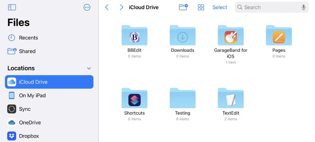 Источник: Apple / Интерфейс раздела iCloud Drive