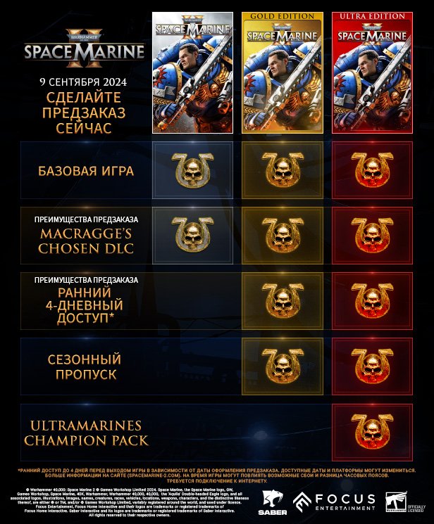 Источник: Steam / Издания Warhammer 40K: Space Marine 2