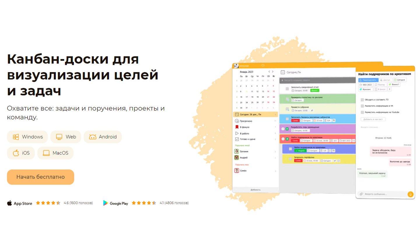 Скриншот: «ЛидерТаск» / Интерфейс «ЛидерТаск»