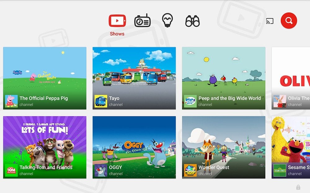 Источник: Variety / Интерфейс приложения YouTube Kids