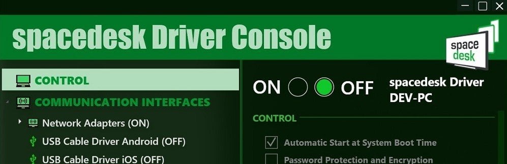 Источник: spacedesk User Manual / Консоль Spacedesk Driver